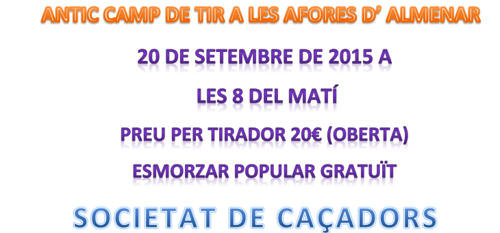 Festa Major d’Almenar (20 de septembre de 2015)